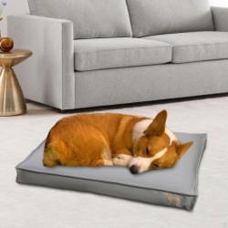 Wasserdichtes Hundebett, Hundehütte, Schlafmatte, Zwinger für mittelgroße/kleine/große Hunde, Katzen S Sliver Gray