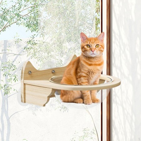 Wandbett-Regal zum Aufhängen, Katzennest mit Saugnapf, Raumkapsel-Hängematte für Fenster, Haustier