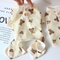 Haustier Hund Overalls Bär Weste Frühling Sommer Kleidung für Teddy Französisch Bulldog Komfort Atmungsaktive Welpen Custume