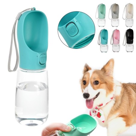 Wasserflasche für Haustiere, tragbar, für Hunde und Katzen, auslaufsicher, Trinknapf für kleine und große Hunde, Spaziergänge