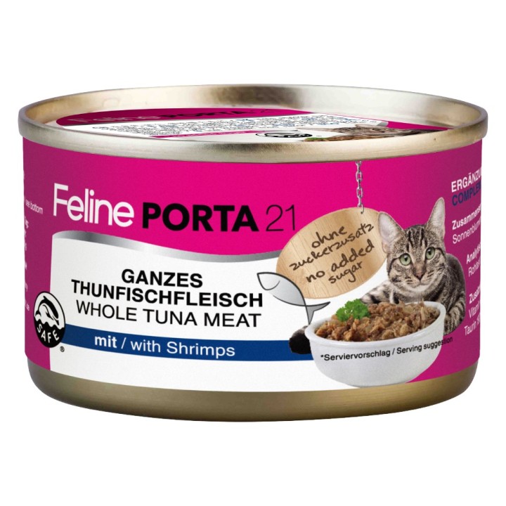 Feline Porta 21 6 x 90 g - Thunfisch mit Shrimps