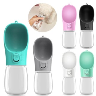 Tragbare Hundewasserflasche für kleine, mittelgroße und große Hunde, Katzen, für unterwegs, im Freien, auslaufsicher, langleb