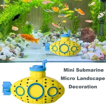Aquarium-U-Boot-Ornamente, Kunstharz, kleines Aquarium-Ornament, sicher, verbessert die Lebendigkeit, Aquarium-Landschaftsdek