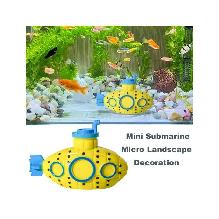 Aquarium-U-Boot-Ornamente, Kunstharz, kleines Aquarium-Ornament, sicher, verbessert die Lebendigkeit, Aquarium-Landschaftsdek