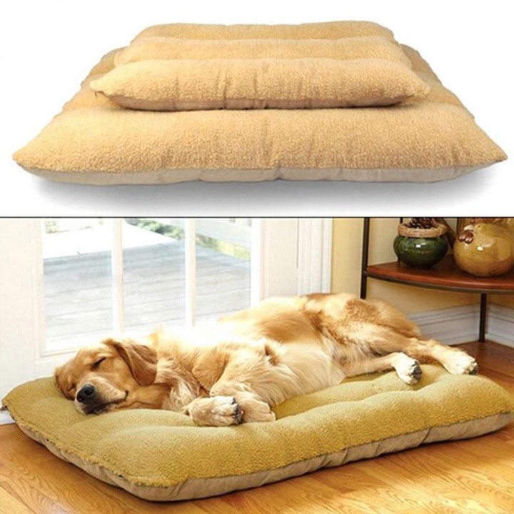 Weiche große Hundematte, waschbar, dick, warm, für den Winter, Reisematte für Haustiere, Zwinger, Hundebett, abnehmbares Kiss