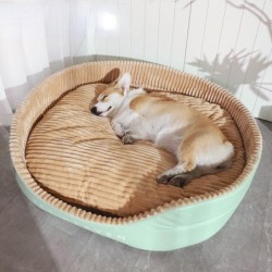 Weiches doppelseitiges Haustierbett für Katzen und Hunde, großes Hundehaus, warmes Sofakissen, großer Haustierkorb, Decke, Zu