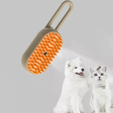 Multifunktionale Dampfbürste für Katzen, neue 3-in-1-Dampfbürste für Hunde und Katzen zur Sprühmassage, Kämme zur Entfernung