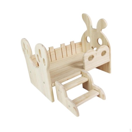 Meerschweinchen-Bettnest mit Treppe, Lebensraum für kleine Haustiere, Plattform, Versteck für Igel, Bartagamen,
