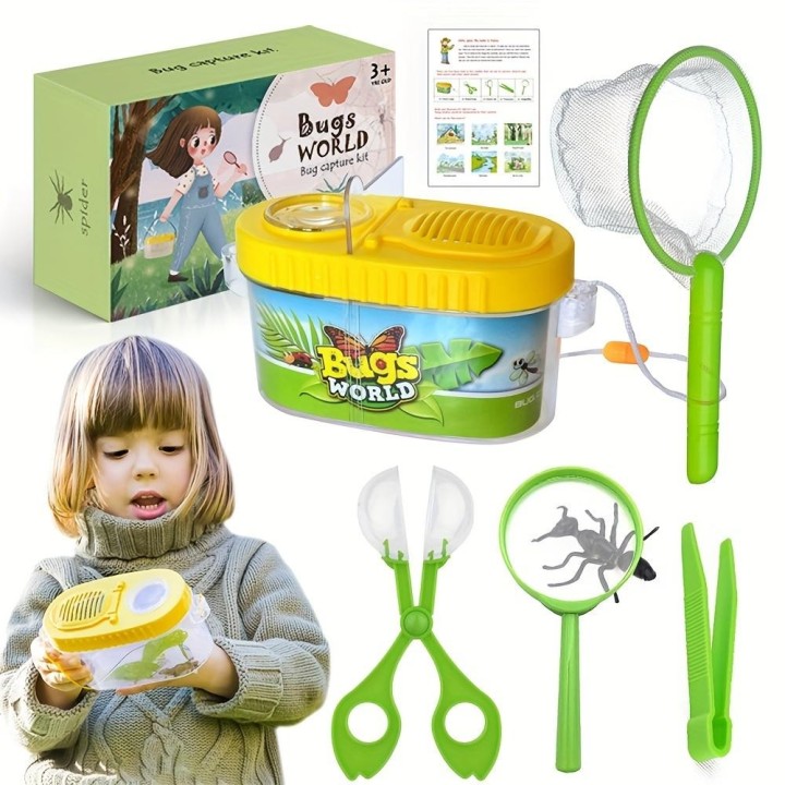 5PCS Outdoor Natur Exploration Werkzeug Kid Insekten Beobachtung Box Bug Viewer Bound Catcher Sammlung Kit Kinder Pädagogisch