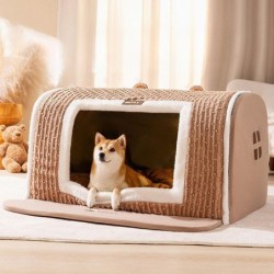 Neue kleine und mittelgroße Hundehütte Hundehütte Dreidimensionale Bärenkurve Warme Katzenhütte Herbst und Winter Haustierhüt