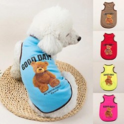 Kleidung für kleine Hunde mit kleinem Bären-Print, Frühlingskleidung für kleine und mittelgroße Hundewelpen, dünner Schnitt,