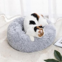 Katzennest, rund, weich, zottelige Matte, für den Innenbereich, Hunde- und Katzenbett, Haustierbedarf, abnehmbares, maschinen