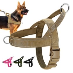 Strapazierfähiges Hundegeschirr aus Nylon, kein Ziehen, Haustiergeschirr mit Griff, reflektierendes Trainingsgeschirr für kle