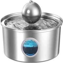 3,2-l-Wasserspender aus Edelstahl für Haustiere - USB-Schnittstelle