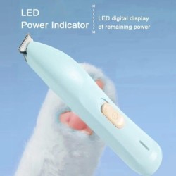 1PC Elektrischer Haustier-Schneidegerät mit LED-Beleuchtung, Fußhaarschneider, professionelles Hunde- und Katzenpflegezubehör