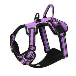 Verstellbares Hundegeschirr aus Nylon, reflektierend, weich, atmungsaktiv, kein Ziehen, Hundegeschirr, Haustiergeschirr, Lein