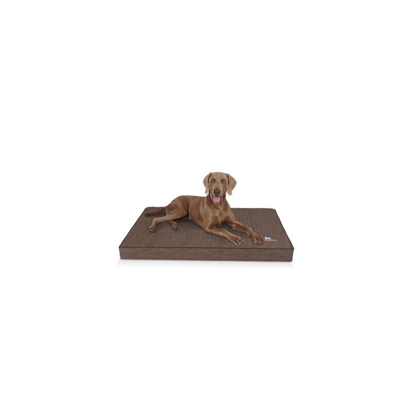Knuffelwuff orthopädische Hundematte Palomino aus laser-gestepptem Kunstleder braun XXL