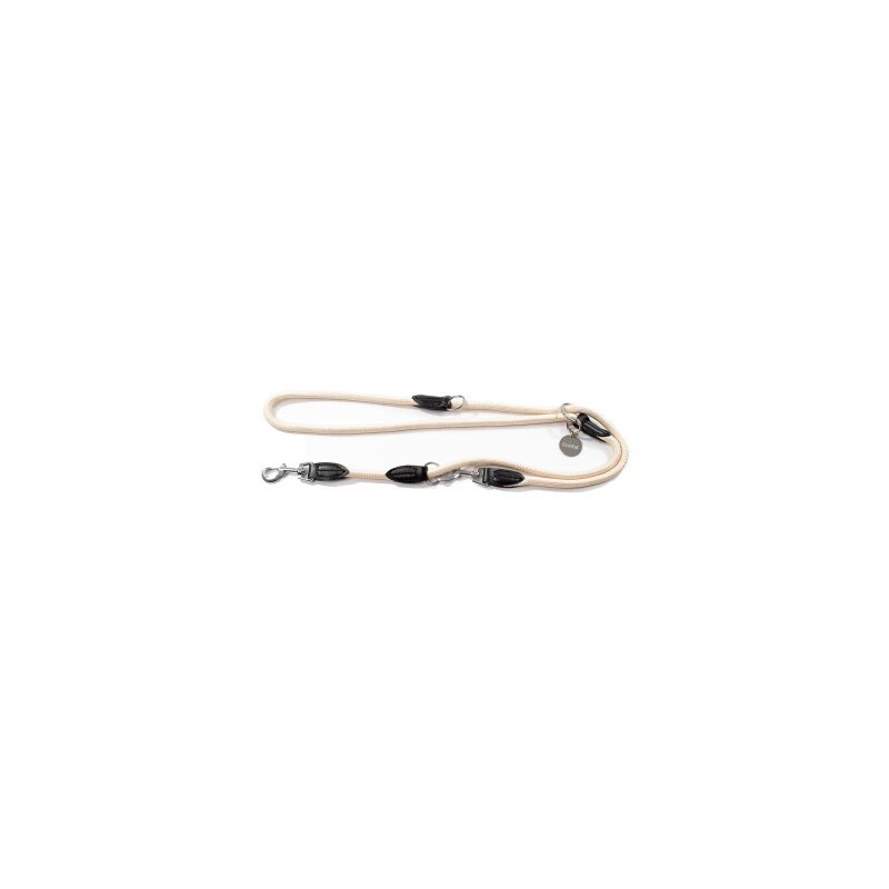 Lionto verstellbare Hundeleine, Doppelleine beige