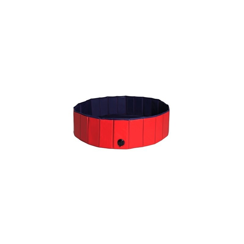 Lionto 120 cm Hundepool mit Ablassventil - faltbar