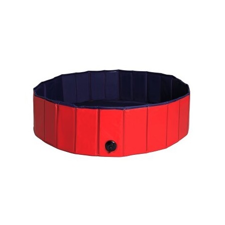 Lionto 120 cm Hundepool mit Ablassventil - faltbar
