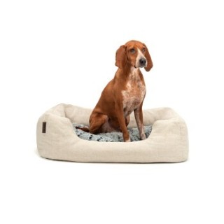 Lionto Hundebett mit Wendekissen meliert M