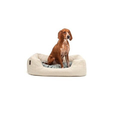 Lionto Hundebett mit Wendekissen meliert M