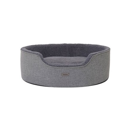 Lionto Hundebett mit Wendekissen grau L