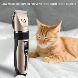 Haustierpflege-Haarschneidemaschine, Haarschneider, geräuscharm, für Hunde, Katzen, Kaninchen, Haarschneider, Babyhaare gold
