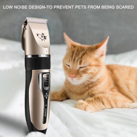 Haustierpflege-Haarschneidemaschine, Haarschneider, geräuscharm, für Hunde, Katzen, Kaninchen, Haarschneider, Babyhaare gold