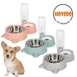 Neuer 2-in-1-Katzennapf, Wasserspender, automatischer Wasserspeicher, für Hunde und Katzen, Futternapf, Futterbehälter mit Wa