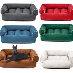 Verdicktes Schlafsofa für Hunde und Katzen, mittelgroß und klein, für Zwinger, Haustier-Kätzchen, Matte, quadratisch, verdick
