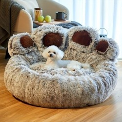 Hundebett, Katzensofa, süße Bärentatzenform, bequeme, gemütliche Schlafplätze für Haustiere für kleine, mittelgroße und große