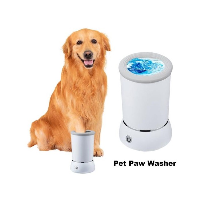 Hundepfotenreiniger, automatischer Fußreiniger für Haustiere, einfache Ein-Tasten-Bedienung, wiederaufladbarer Hundepfotenwas