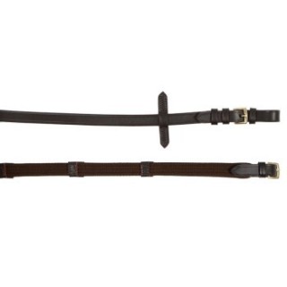 Hans Melzer Horse Equipment Hans Melzer Zügel Gurt braun/messing VB/ COB (Vollblut)