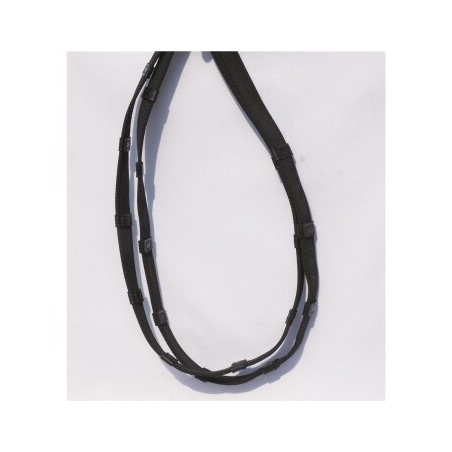Hans Melzer Horse Equipment Hans Melzer Zügel feingummiert schwarz/silber 9 Stopper in 6cm Abständen VB/ COB (Vollblut)