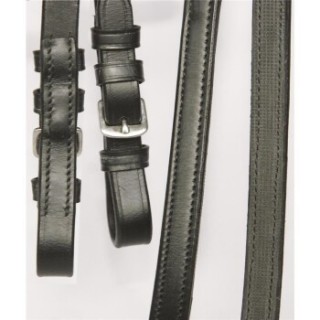 Hans Melzer Horse Equipment Hans Melzer Zügel halb/halb schwarz/silber WB (Warmblut)