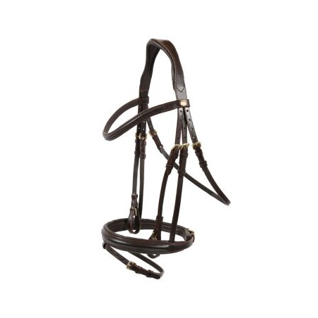 Hans Melzer Horse Equipment Hans Melzer Trense Bad Harzburg braun/messing VB/ COB (Vollblut)