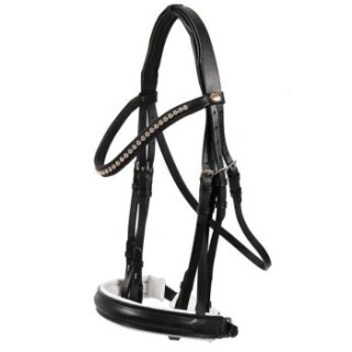 Hans Melzer Horse Equipment Hans Melzer Kandare Hamburg schwarz/silber VB/ COB (Vollblut)