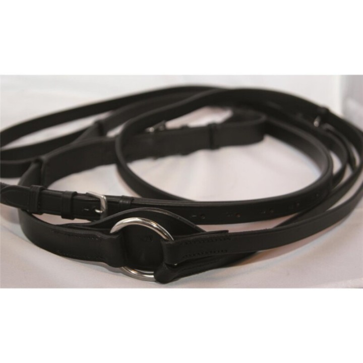 Hans Melzer Horse Equipment Hans Melzer Dreieckszügel schwarz/silber WB (Warmblut)