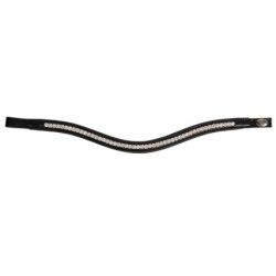 Hans Melzer Horse Equipment Hans Melzer Stirnriemen Paris schwarz/silber VB/ COB (Vollblut)