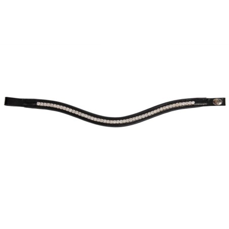 Hans Melzer Horse Equipment Hans Melzer Stirnriemen Paris schwarz/silber VB/ COB (Vollblut)