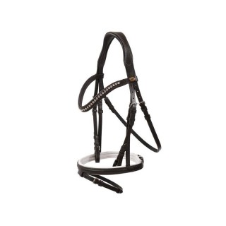 Hans Melzer Horse Equipment Hans Melzer Trense Kentucky braun/silber weiß unterlegt VB/ COB (Vollblut)