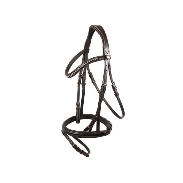 Hans Melzer Horse Equipment Hans Melzer Trense Lexington braun/silber braun unterlegt LACK VB/ COB (Vollblut)