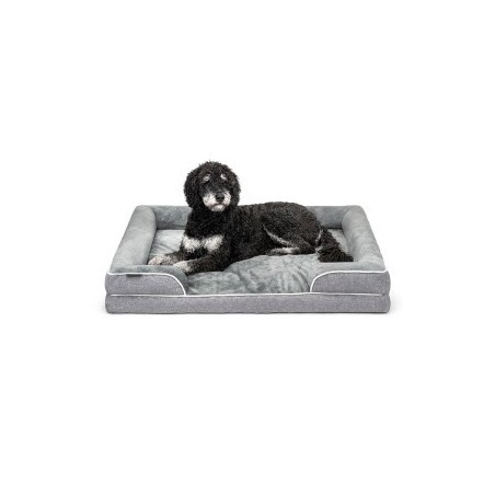 Lionto orthopädisches Hundebett mit erhöhtem Rand rutschfest L