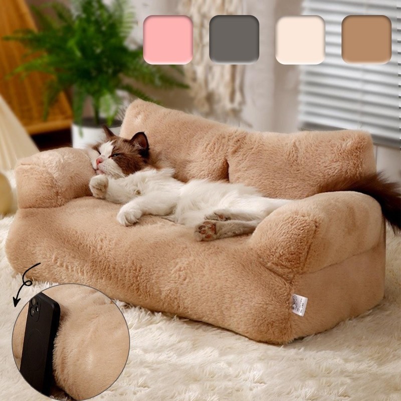 Haustierbett für Katzen Sofa Winter Warmes Hundebett Weiches Sofa für Hunde mit Häschen-Daunenunterseite Wasserdichtes Hundes