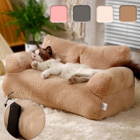Haustierbett für Katzen Sofa Winter Warmes Hundebett Weiches Sofa für Hunde mit Häschen-Daunenunterseite Wasserdichtes Hundes