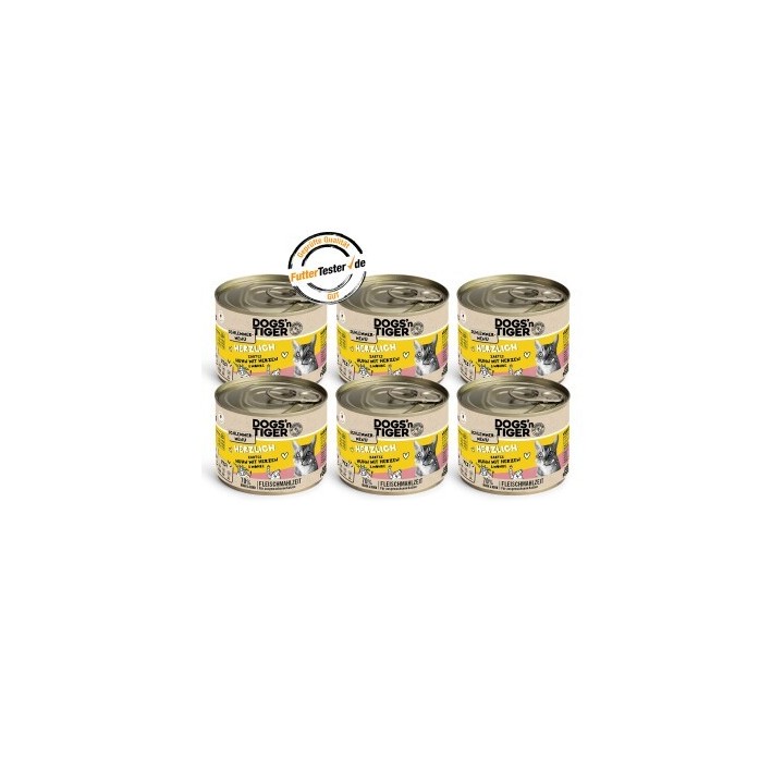 Dogs'n Tiger Herzlich 6x200 g