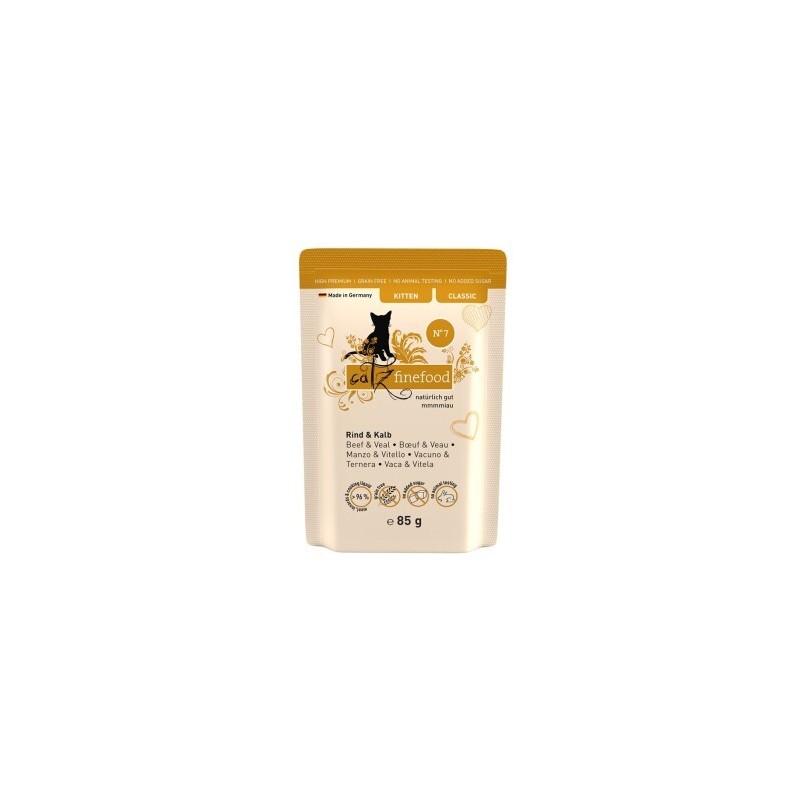 Catz finefood Nassfutter Katze Classic Kitten No. 7 Rind und Kalb 32x85 g