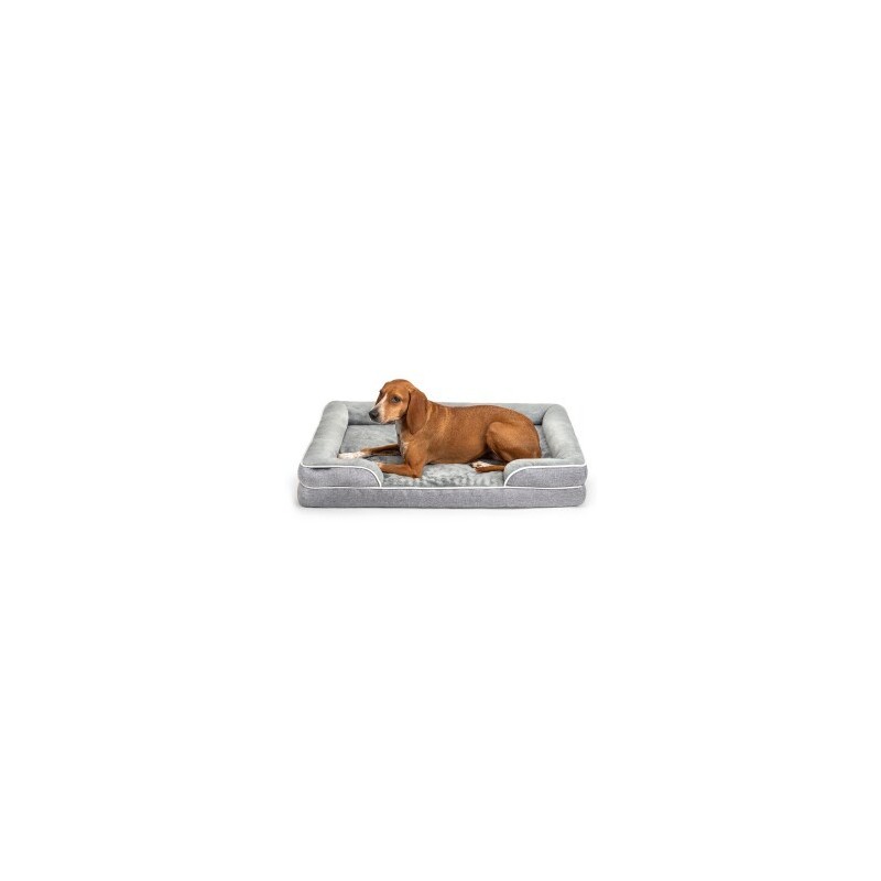 Lionto orthopädisches Hundebett mit erhöhtem Rand rutschfest M