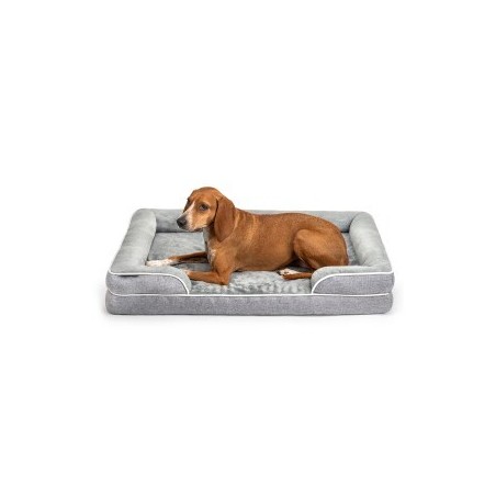 Lionto orthopädisches Hundebett mit erhöhtem Rand rutschfest M